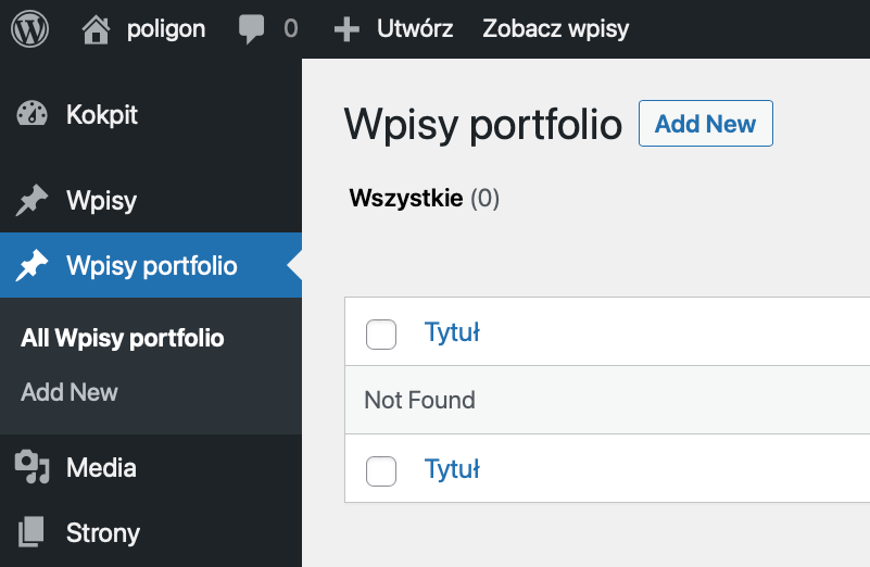 Lista wpisów nowego rodzaju treści